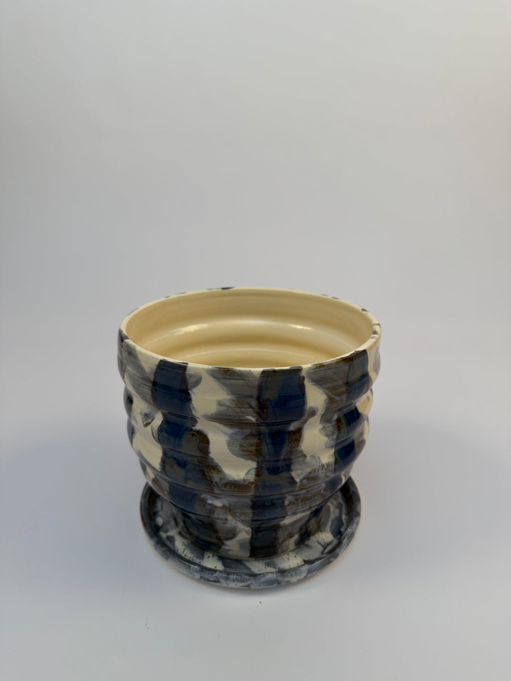 Striped Planter Blue