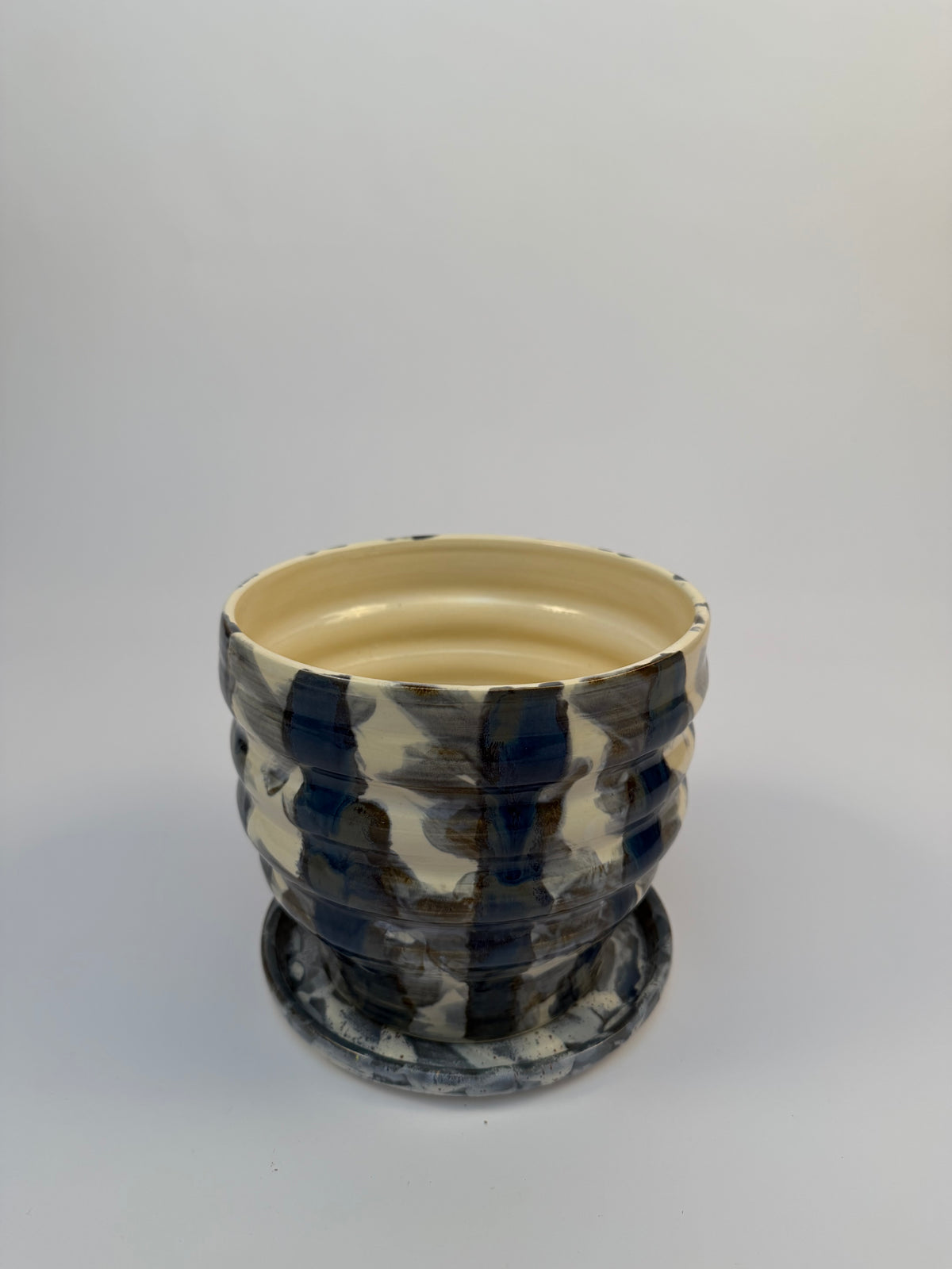 Striped Planter Blue